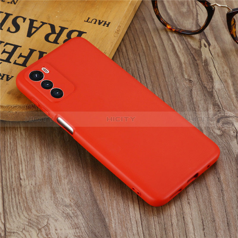 Custodia Silicone Ultra Sottile Morbida 360 Gradi Cover per Motorola Moto G42 Rosso