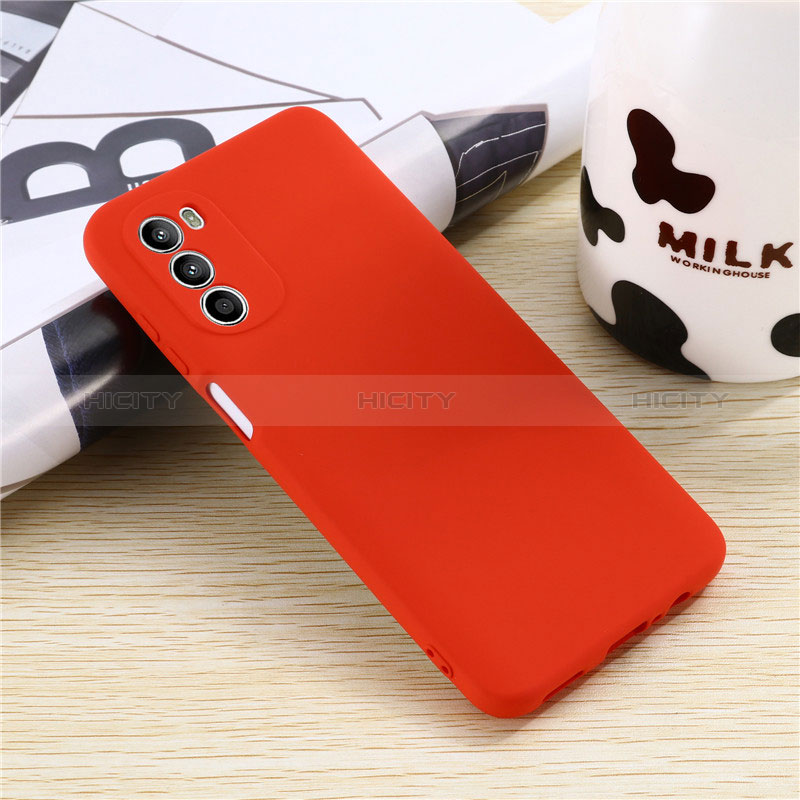 Custodia Silicone Ultra Sottile Morbida 360 Gradi Cover per Motorola Moto G71s 5G Rosso