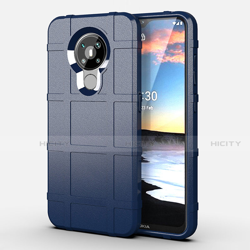Custodia Silicone Ultra Sottile Morbida 360 Gradi Cover per Nokia 5.3 Blu