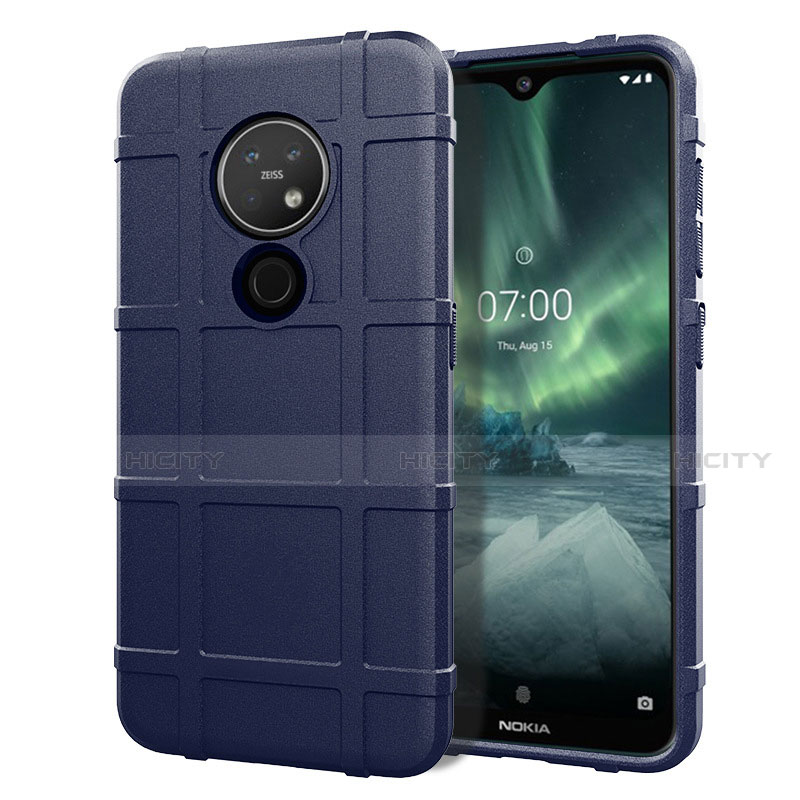 Custodia Silicone Ultra Sottile Morbida 360 Gradi Cover per Nokia 7.2 Blu