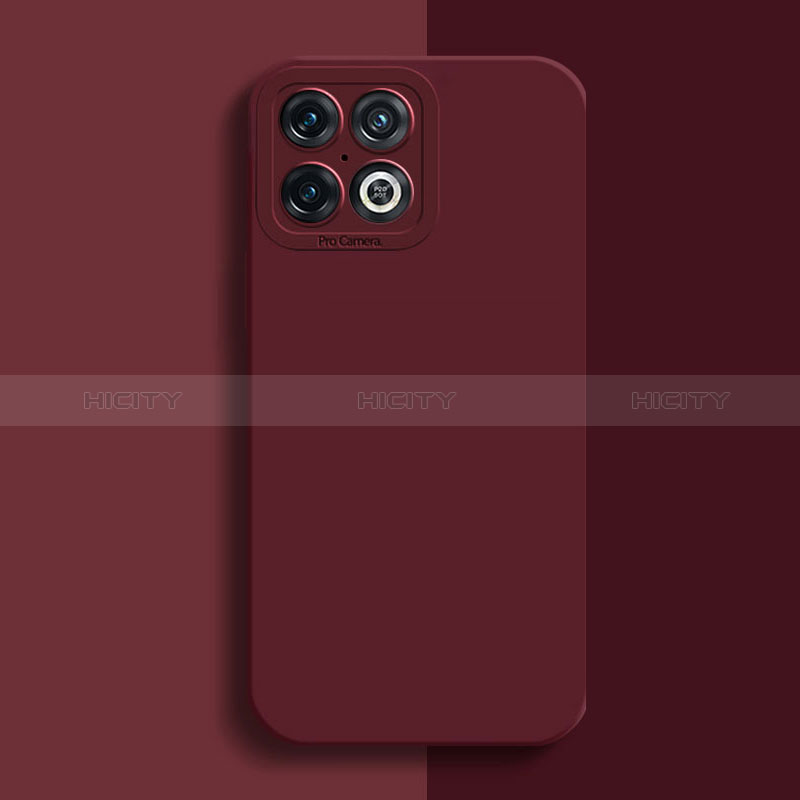 Custodia Silicone Ultra Sottile Morbida 360 Gradi Cover per OnePlus 10 Pro 5G Rosso Rosa