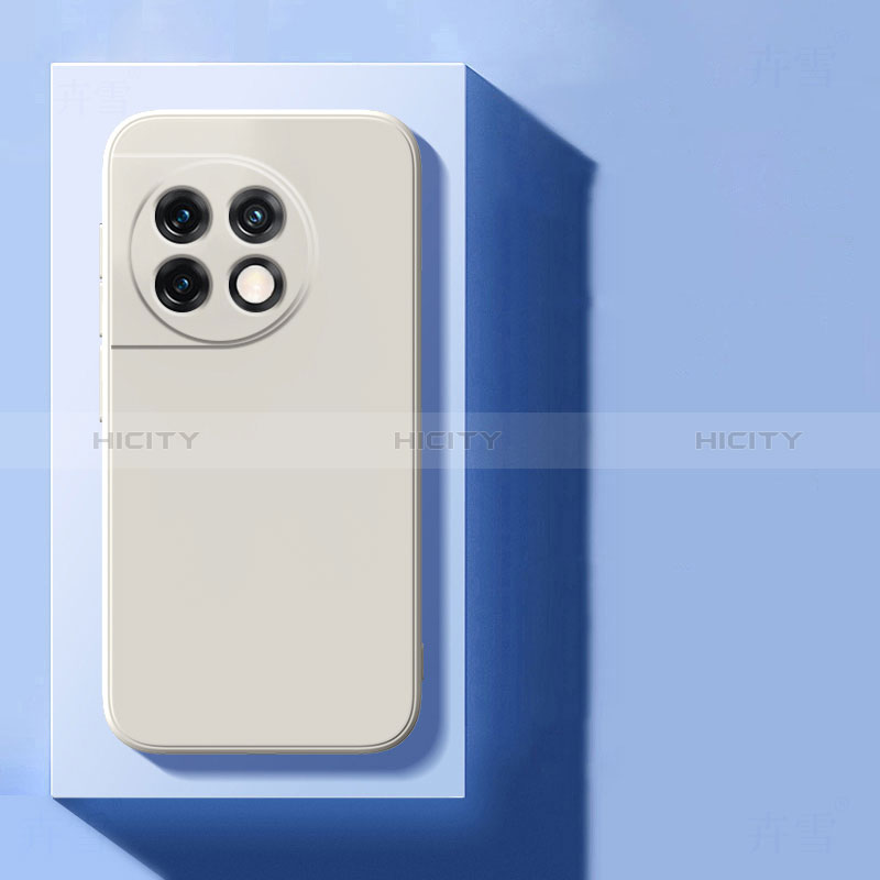 Custodia Silicone Ultra Sottile Morbida 360 Gradi Cover per OnePlus 11 5G Bianco
