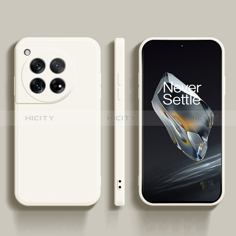 Custodia Silicone Ultra Sottile Morbida 360 Gradi Cover per OnePlus 12R 5G Bianco
