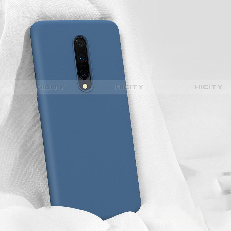 Custodia Silicone Ultra Sottile Morbida 360 Gradi Cover per OnePlus 7 Pro Blu