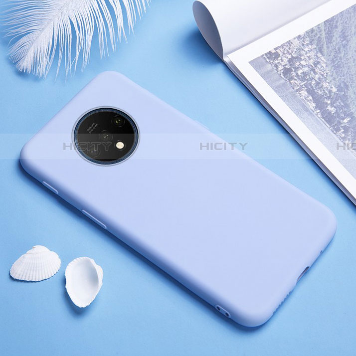 Custodia Silicone Ultra Sottile Morbida 360 Gradi Cover per OnePlus 7T Cielo Blu