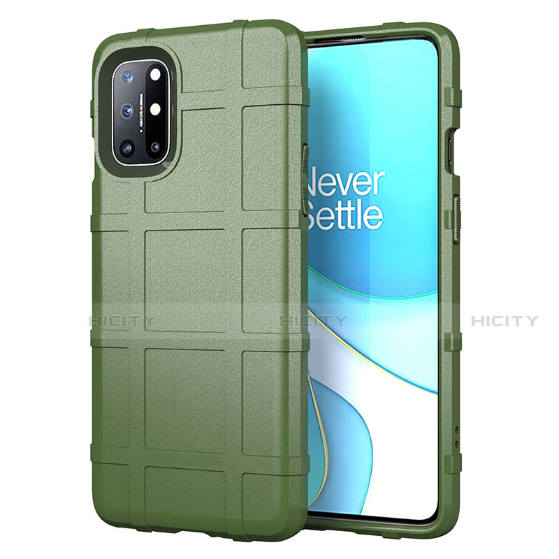 Custodia Silicone Ultra Sottile Morbida 360 Gradi Cover per OnePlus 8T 5G Verde Militare