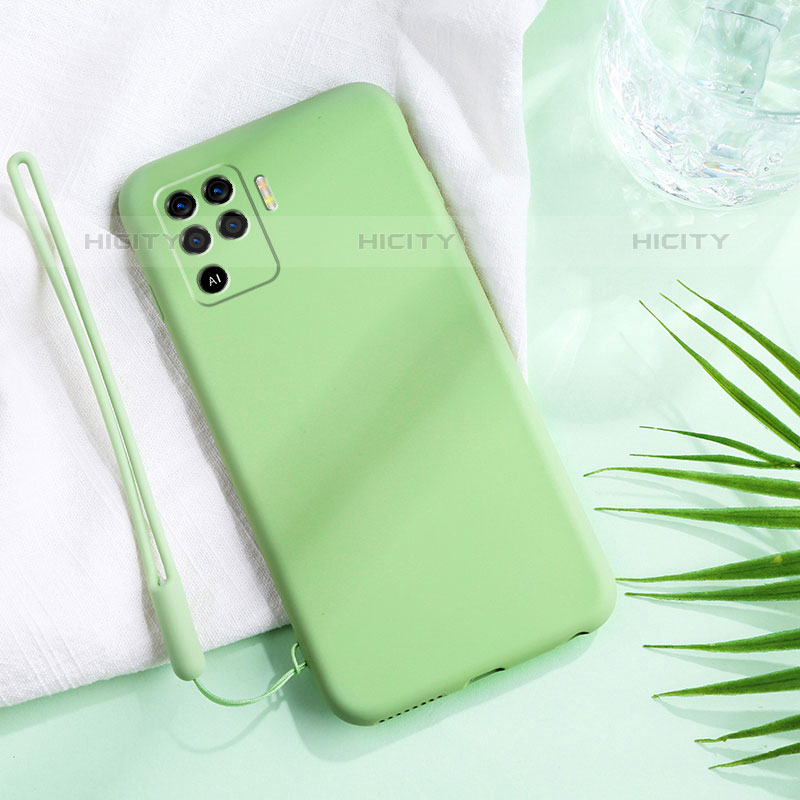 Custodia Silicone Ultra Sottile Morbida 360 Gradi Cover per Oppo F19 Pro Verde Pastello