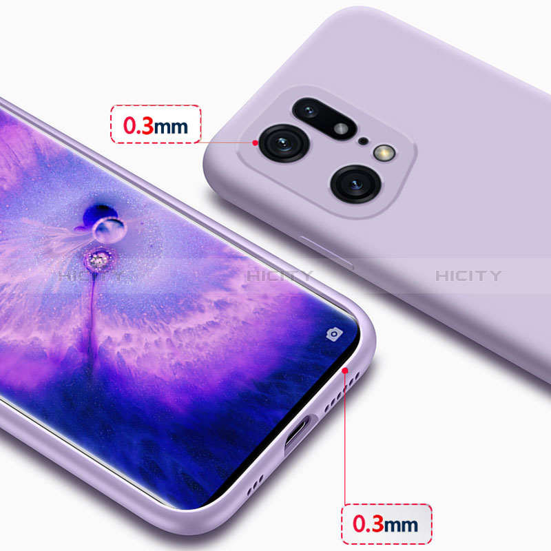 Custodia Silicone Ultra Sottile Morbida 360 Gradi Cover per Oppo Find X5 5G