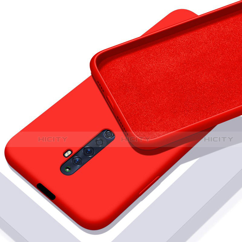 Custodia Silicone Ultra Sottile Morbida 360 Gradi Cover per Oppo Reno2 Z Rosso