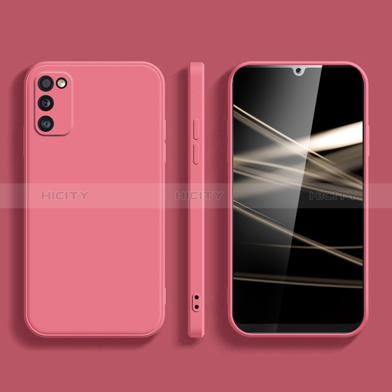 Custodia Silicone Ultra Sottile Morbida 360 Gradi Cover per Samsung Galaxy A02s Rosa Caldo