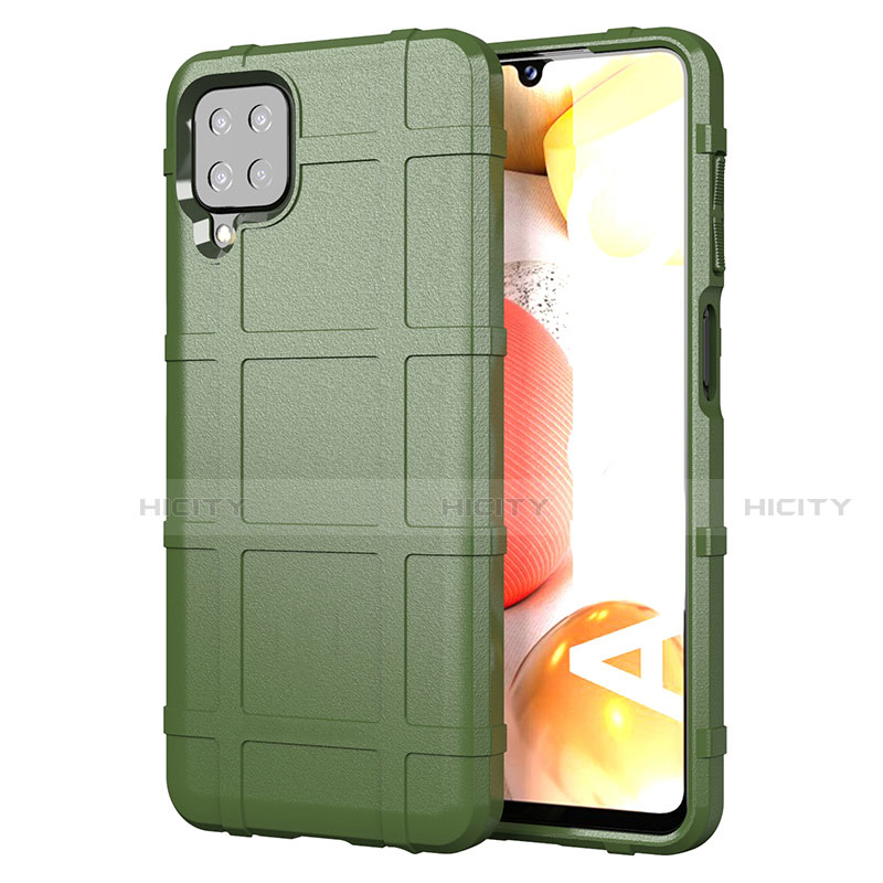 Custodia Silicone Ultra Sottile Morbida 360 Gradi Cover per Samsung Galaxy A12 Verde Militare