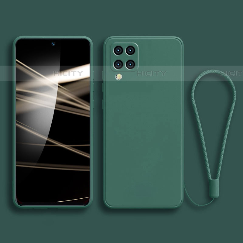 Custodia Silicone Ultra Sottile Morbida 360 Gradi Cover per Samsung Galaxy F62 5G Verde Notte