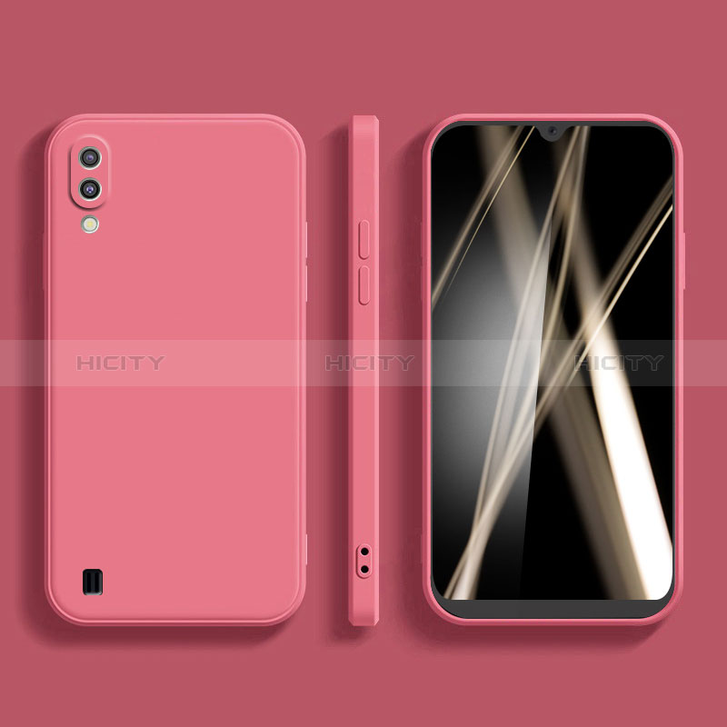 Custodia Silicone Ultra Sottile Morbida 360 Gradi Cover per Samsung Galaxy M10 Rosa Caldo