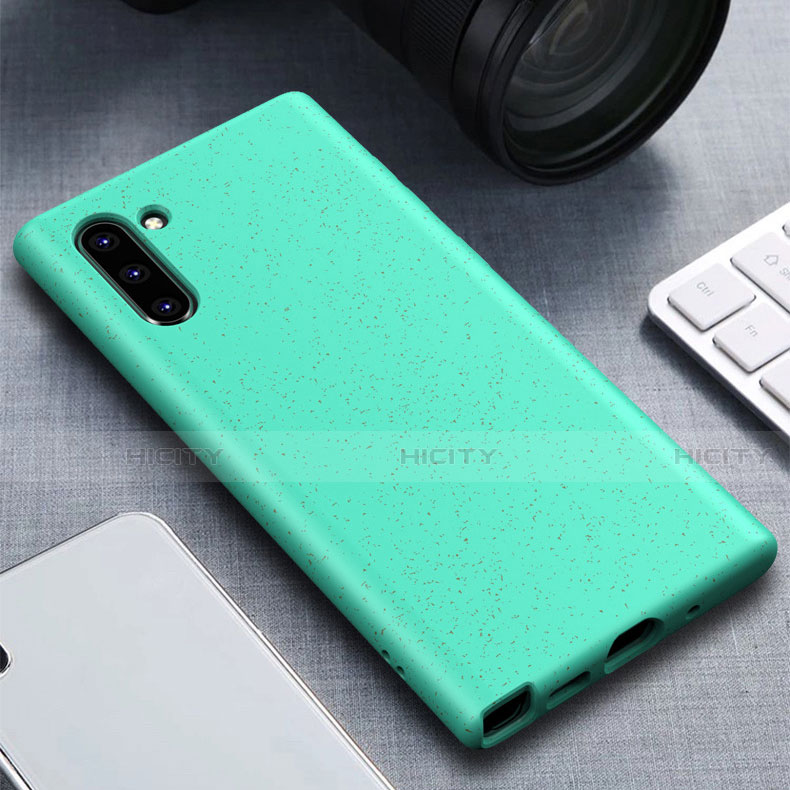 Custodia Silicone Ultra Sottile Morbida 360 Gradi Cover per Samsung Galaxy Note 10 Ciano