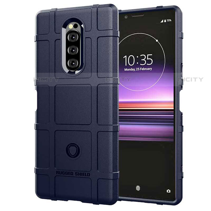 Custodia Silicone Ultra Sottile Morbida 360 Gradi Cover per Sony Xperia 1 Blu