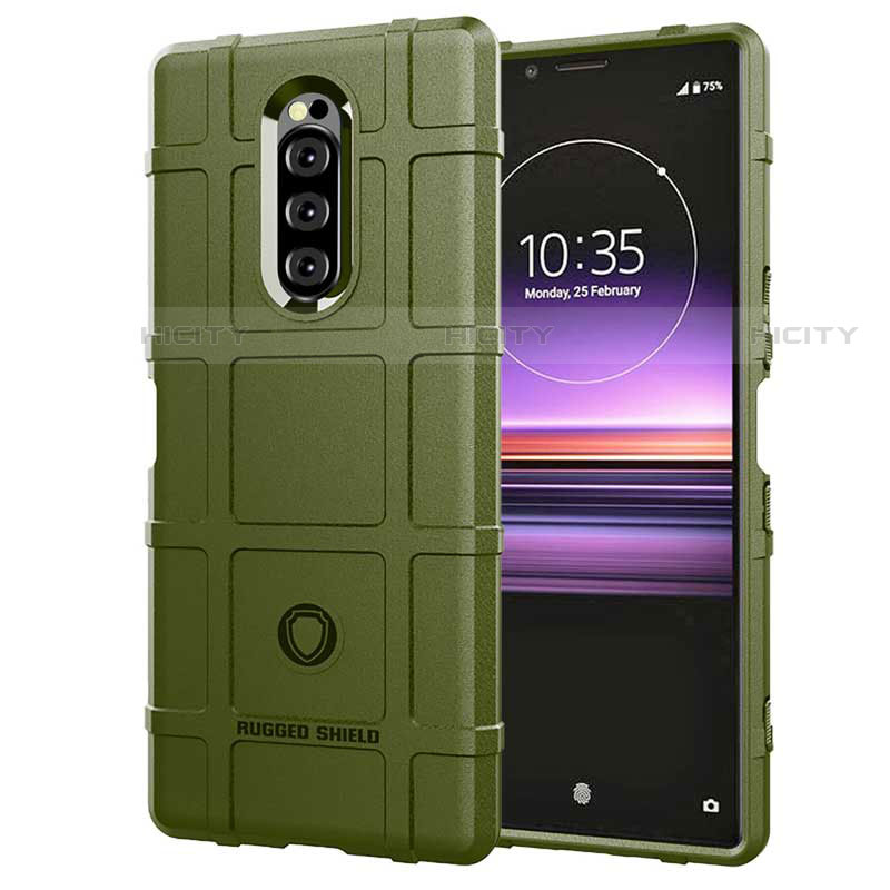 Custodia Silicone Ultra Sottile Morbida 360 Gradi Cover per Sony Xperia 1 Verde