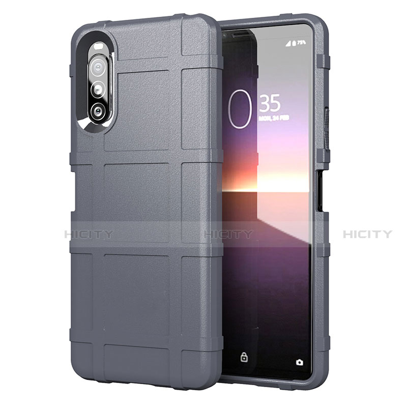 Custodia Silicone Ultra Sottile Morbida 360 Gradi Cover per Sony Xperia 10 II Grigio