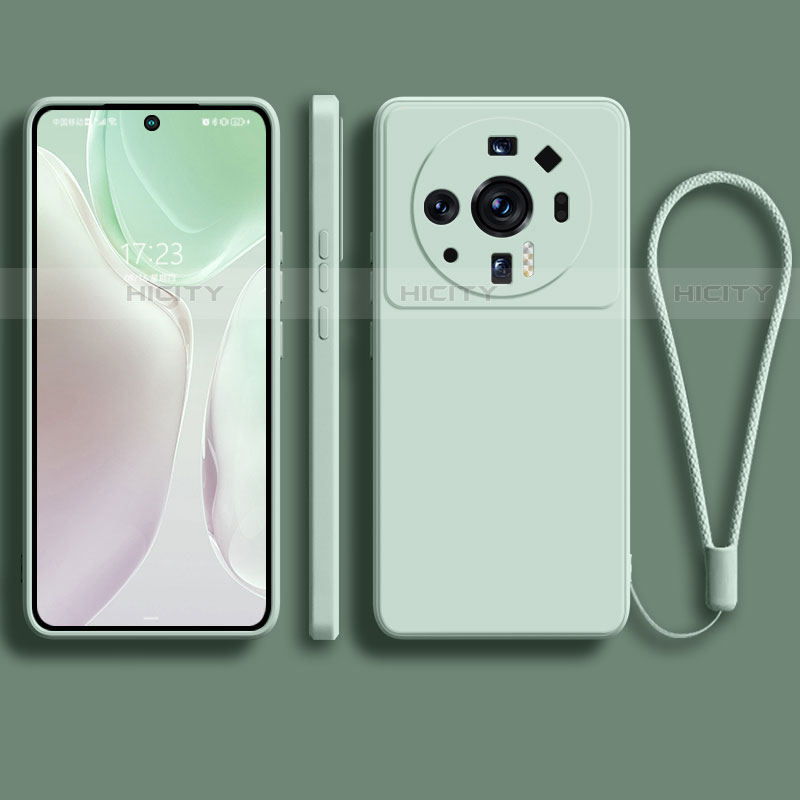 Custodia Silicone Ultra Sottile Morbida 360 Gradi Cover per Xiaomi Mi 12 Ultra 5G Verde Pastello