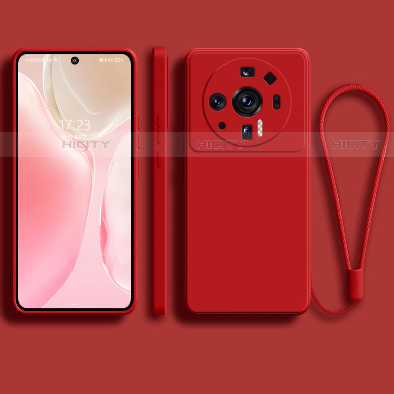 Custodia Silicone Ultra Sottile Morbida 360 Gradi Cover per Xiaomi Mi 12S Ultra 5G Rosso