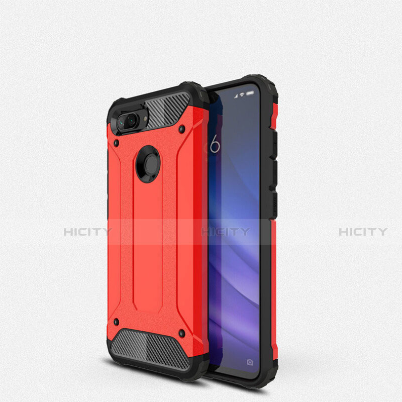 Custodia Silicone Ultra Sottile Morbida 360 Gradi Cover per Xiaomi Mi 8 Lite Rosso