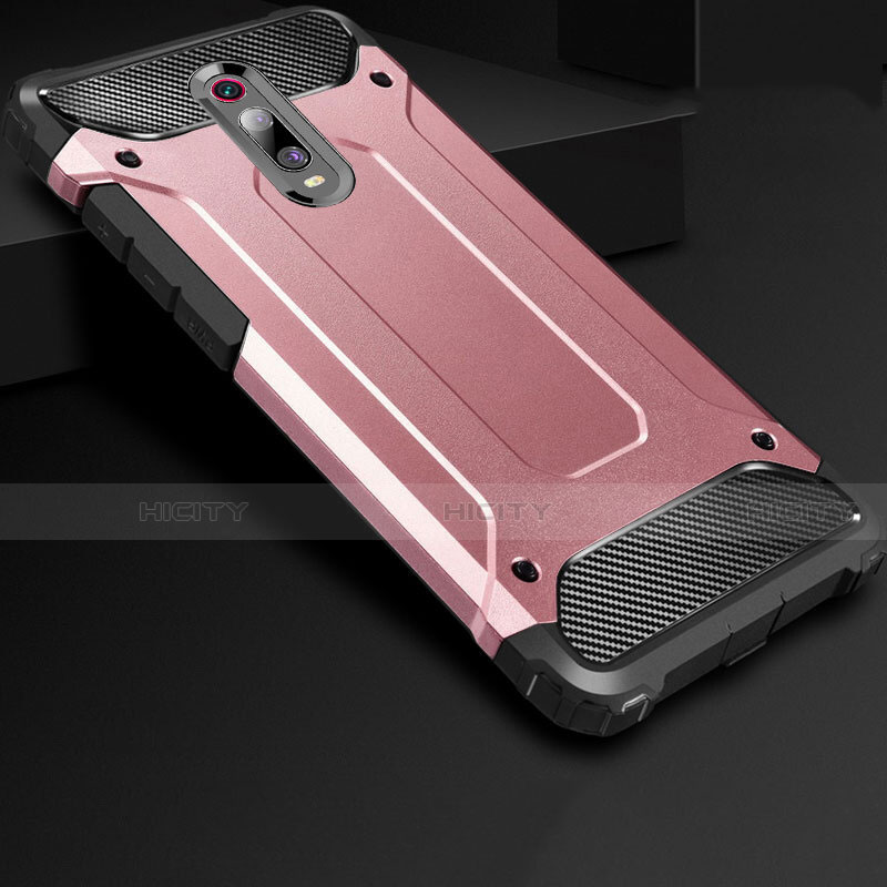 Custodia Silicone Ultra Sottile Morbida 360 Gradi Cover per Xiaomi Redmi K20 Oro Rosa