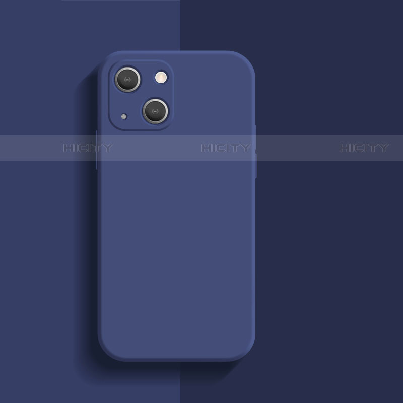 Custodia Silicone Ultra Sottile Morbida 360 Gradi Cover S01 per Apple iPhone 13 Blu