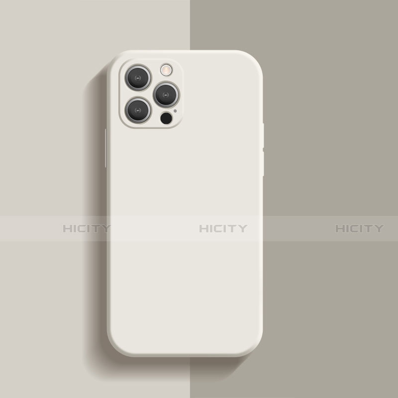 Custodia Silicone Ultra Sottile Morbida 360 Gradi Cover S01 per Apple iPhone 13 Pro Max Bianco