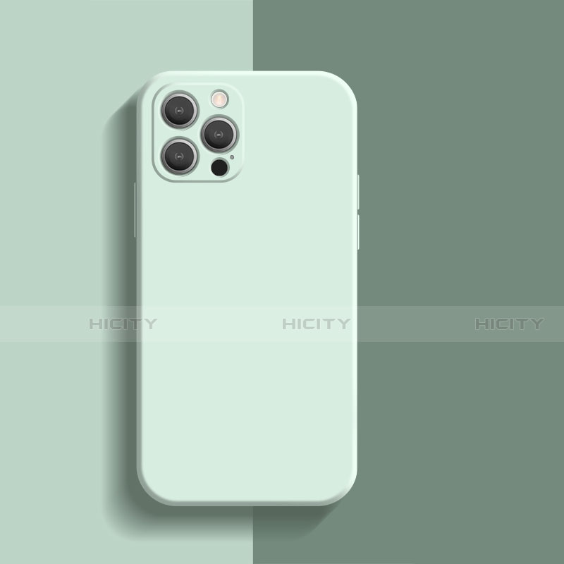 Custodia Silicone Ultra Sottile Morbida 360 Gradi Cover S01 per Apple iPhone 13 Pro Max Verde Pastello
