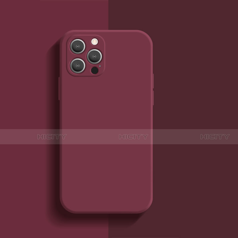 Custodia Silicone Ultra Sottile Morbida 360 Gradi Cover S01 per Apple iPhone 13 Pro Rosso