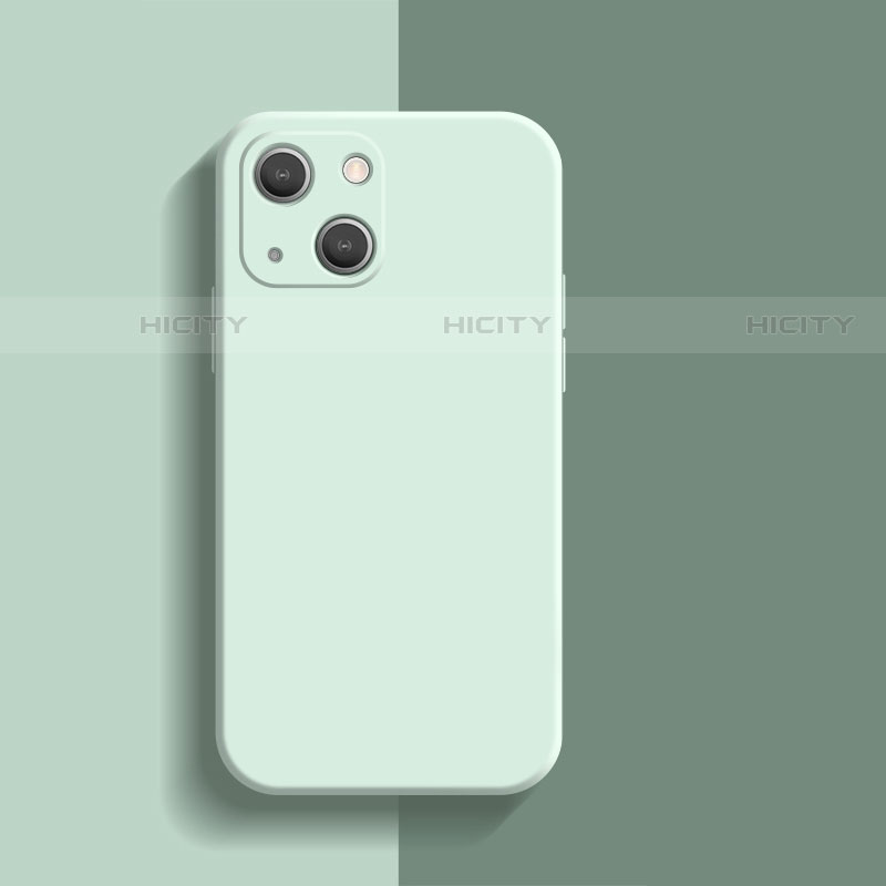 Custodia Silicone Ultra Sottile Morbida 360 Gradi Cover S01 per Apple iPhone 14 Plus Verde Pastello