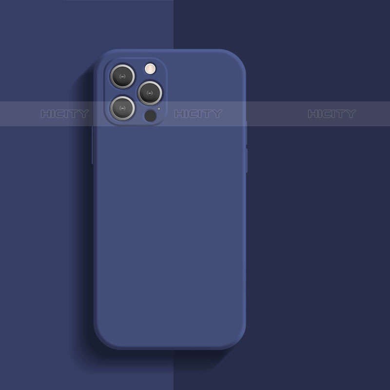 Custodia Silicone Ultra Sottile Morbida 360 Gradi Cover S01 per Apple iPhone 15 Pro Blu