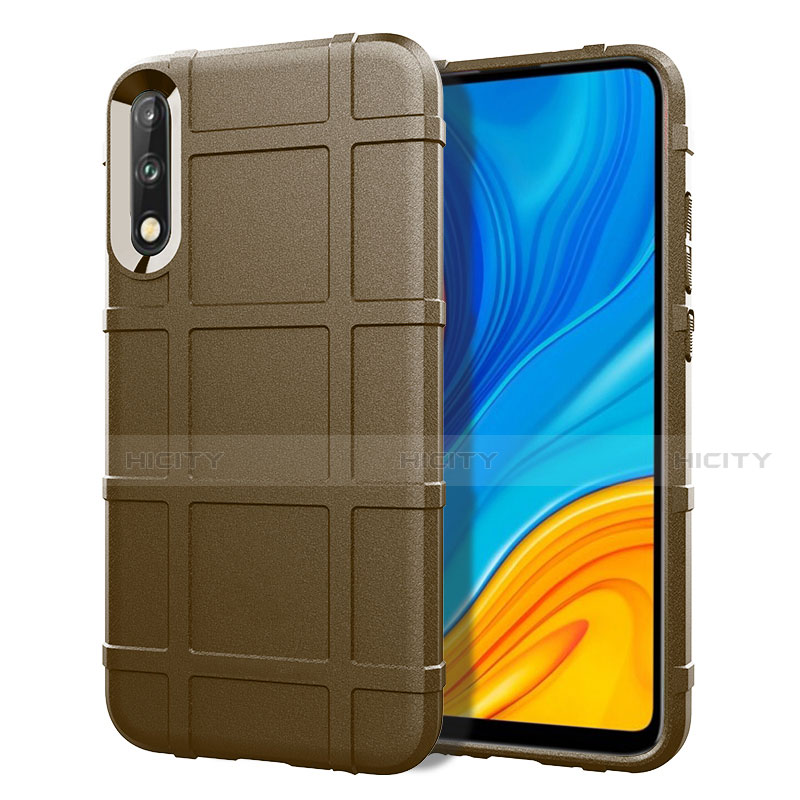 Custodia Silicone Ultra Sottile Morbida 360 Gradi Cover S01 per Huawei Enjoy 10 Marrone