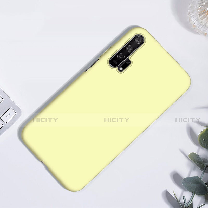 Custodia Silicone Ultra Sottile Morbida 360 Gradi Cover S01 per Huawei Honor 20 Pro Giallo