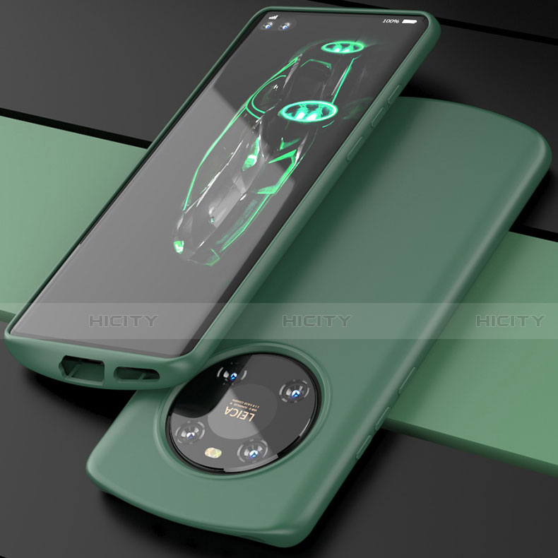 Custodia Silicone Ultra Sottile Morbida 360 Gradi Cover S01 per Huawei Mate 40 Pro Verde Notte