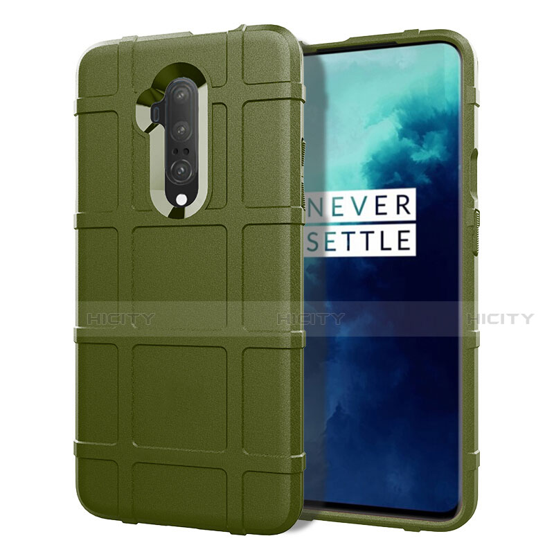 Custodia Silicone Ultra Sottile Morbida 360 Gradi Cover S01 per OnePlus 7T Pro 5G Verde