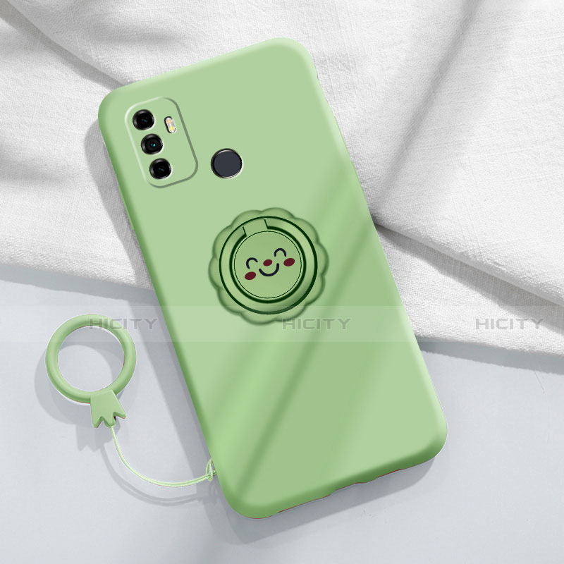 Custodia Silicone Ultra Sottile Morbida 360 Gradi Cover S01 per Oppo A32 Verde Pastello