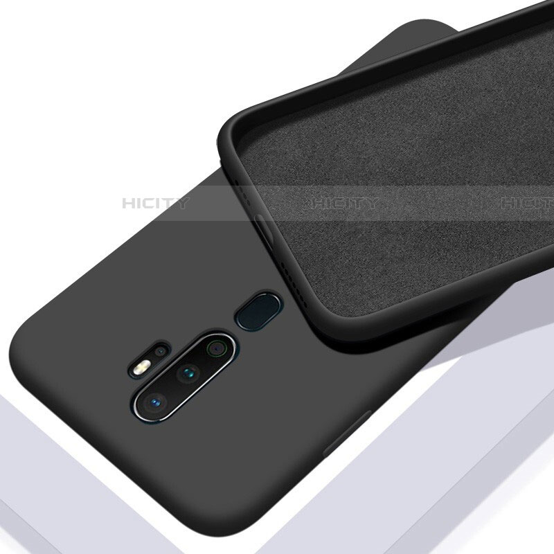 Custodia Silicone Ultra Sottile Morbida 360 Gradi Cover S01 per Oppo A9 (2020) Nero