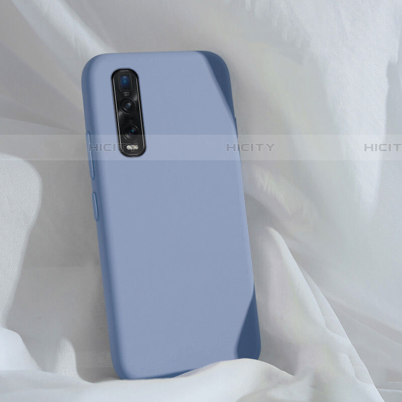 Custodia Silicone Ultra Sottile Morbida 360 Gradi Cover S01 per Oppo Find X2 Pro Grigio