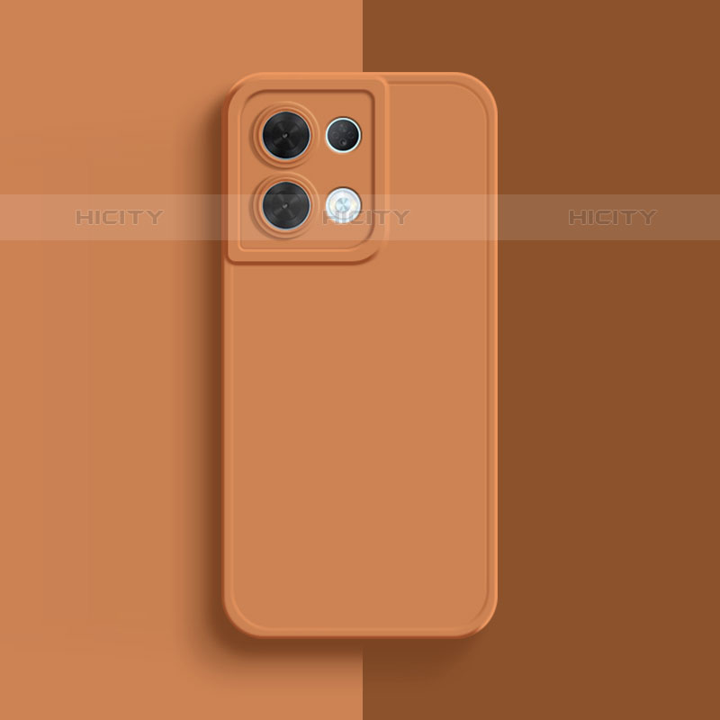 Custodia Silicone Ultra Sottile Morbida 360 Gradi Cover S01 per Oppo Reno8 5G Arancione