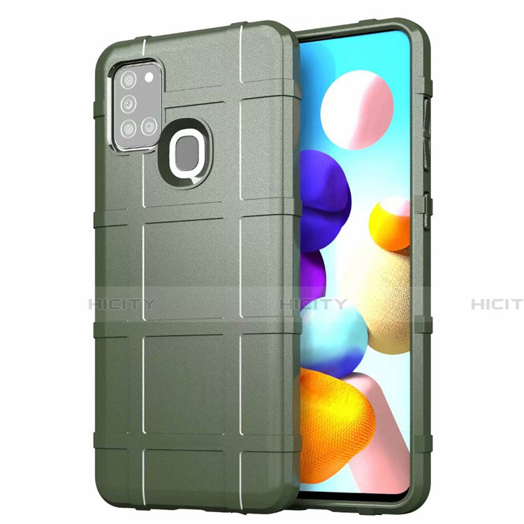 Custodia Silicone Ultra Sottile Morbida 360 Gradi Cover S01 per Samsung Galaxy A21s Verde