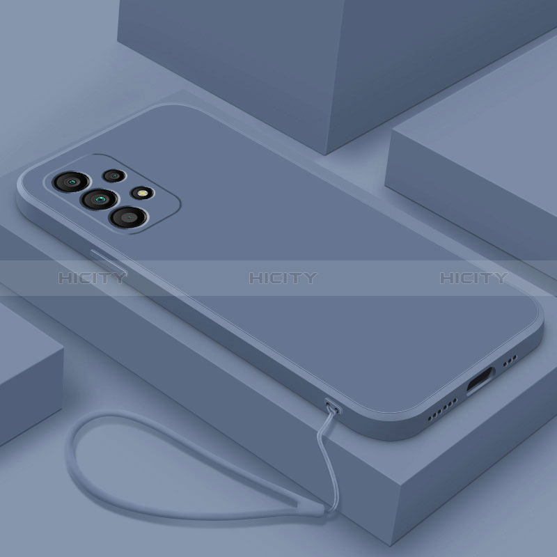 Custodia Silicone Ultra Sottile Morbida 360 Gradi Cover S01 per Samsung Galaxy A23 5G Grigio Lavanda