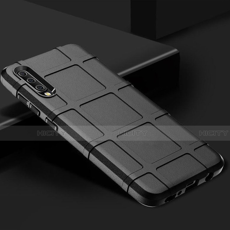 Custodia Silicone Ultra Sottile Morbida 360 Gradi Cover S01 per Samsung Galaxy A70 Nero