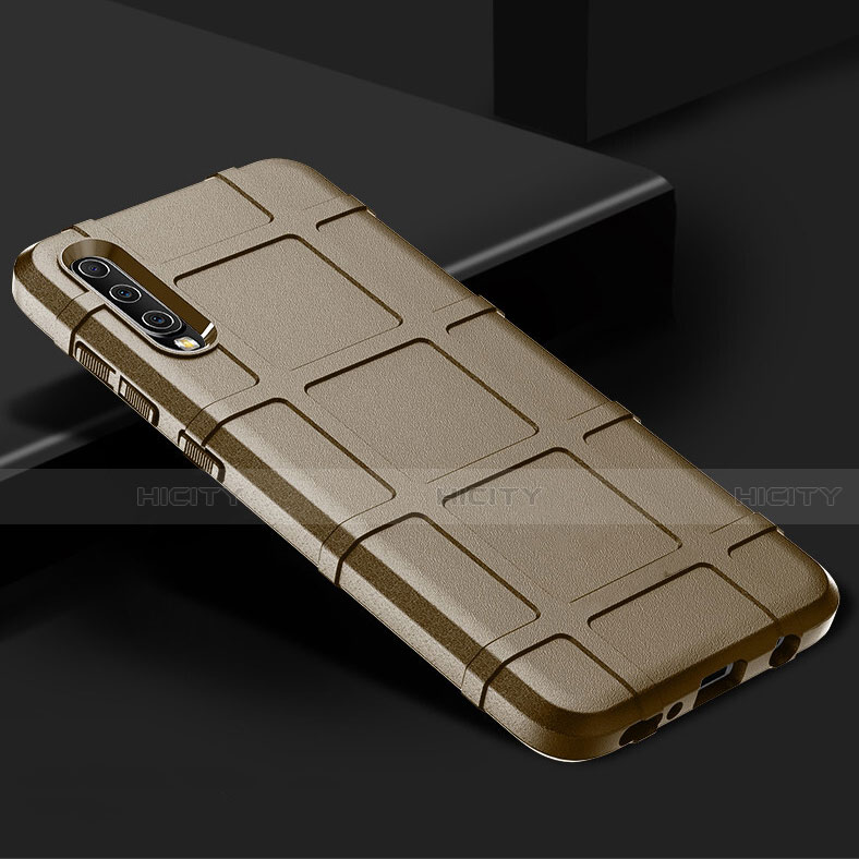 Custodia Silicone Ultra Sottile Morbida 360 Gradi Cover S01 per Samsung Galaxy A70 Oro