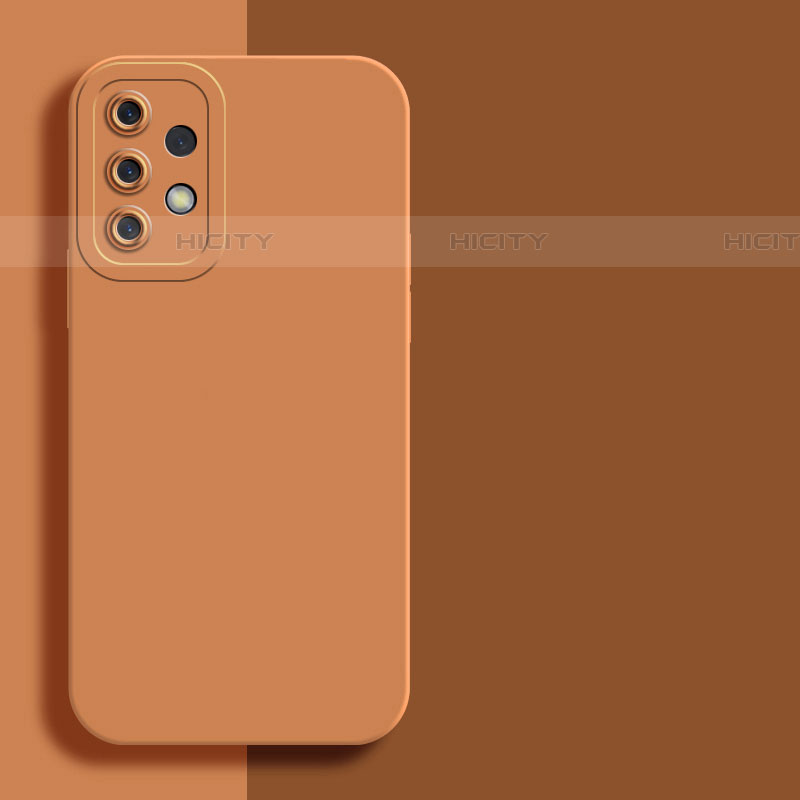 Custodia Silicone Ultra Sottile Morbida 360 Gradi Cover S01 per Samsung Galaxy A72 5G Arancione