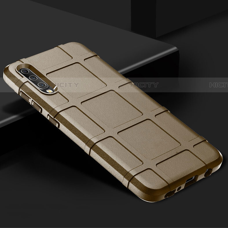 Custodia Silicone Ultra Sottile Morbida 360 Gradi Cover S01 per Samsung Galaxy A90 5G Oro