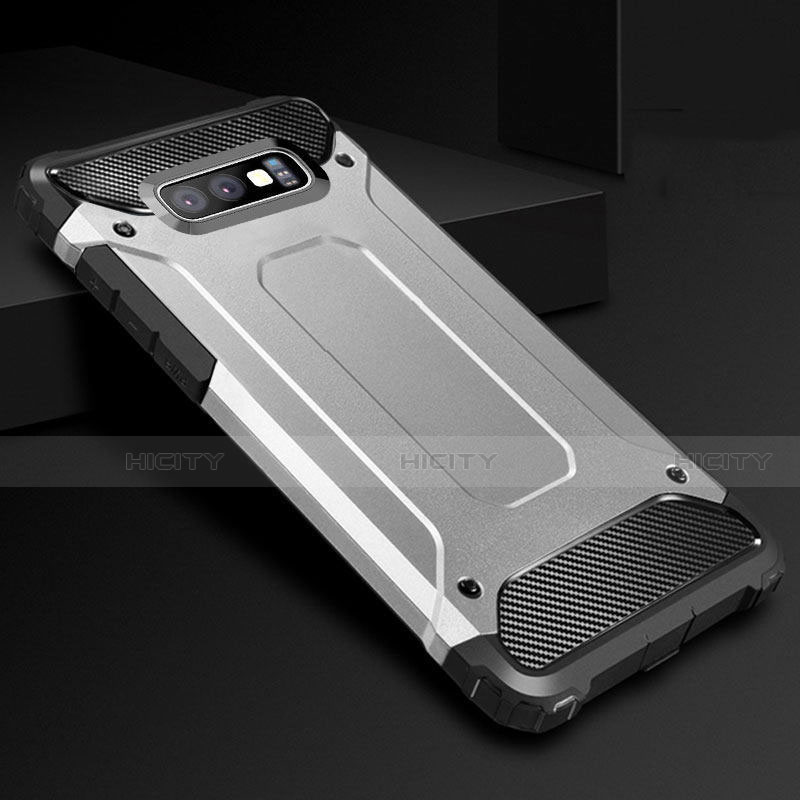 Custodia Silicone Ultra Sottile Morbida 360 Gradi Cover S01 per Samsung Galaxy S10e Argento
