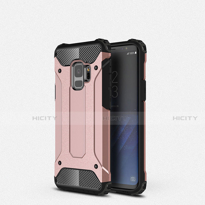 Custodia Silicone Ultra Sottile Morbida 360 Gradi Cover S01 per Samsung Galaxy S9 Oro Rosa