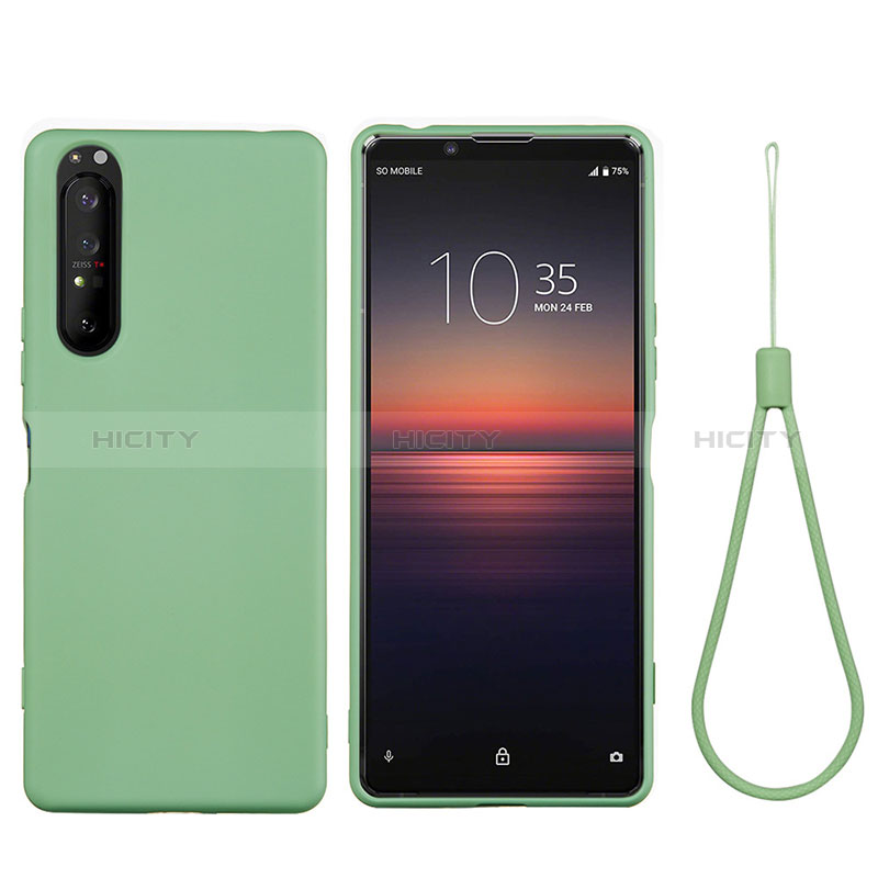 Custodia Silicone Ultra Sottile Morbida 360 Gradi Cover S01 per Sony Xperia 1 II Verde