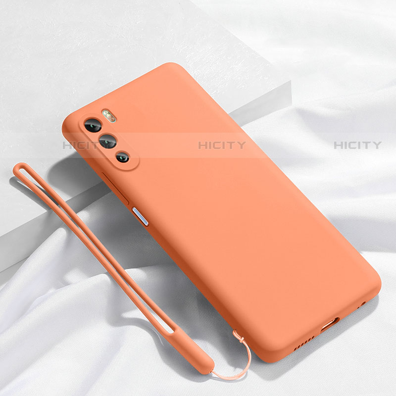Custodia Silicone Ultra Sottile Morbida 360 Gradi Cover S02 per Huawei Mate 40 Lite 5G Arancione