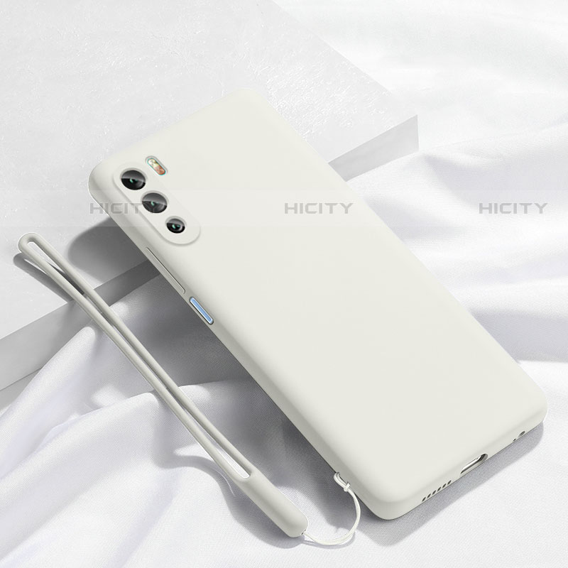Custodia Silicone Ultra Sottile Morbida 360 Gradi Cover S02 per Huawei Mate 40 Lite 5G Bianco